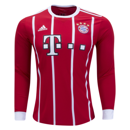 2017-18 Bayern Munich LS Home Soccer Jersey